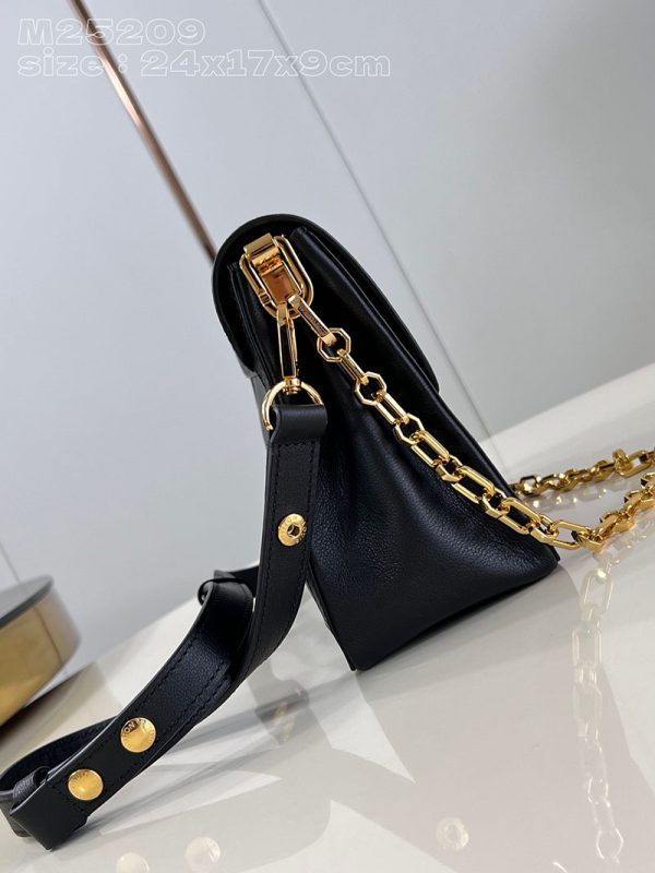 LOUIS VUITTON ドーフィーヌ･ソフト MM M25209 ブラック カーフレザー 超N品 - 画像 (8)