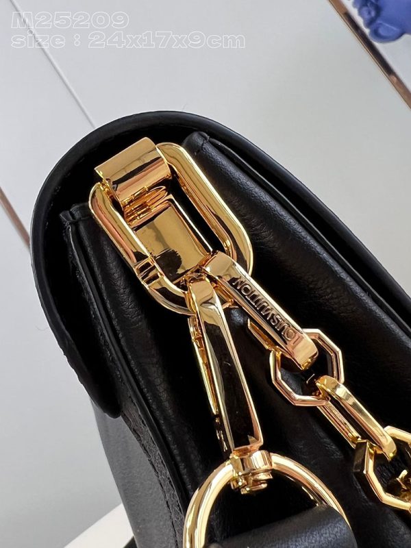 LOUIS VUITTON ドーフィーヌ･ソフト MM M25209 ブラック カーフレザー 超N品 - 画像 (7)