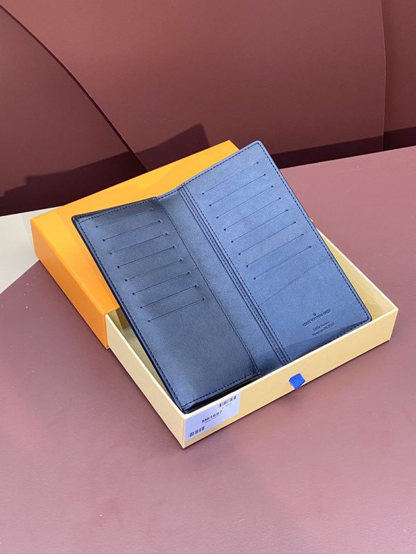 LOUIS VUITTON 二つ折り長財布 メンズ LOUIS VUITTON Wallet ブラック シルバー M83190 超N品 - 画像 (8)
