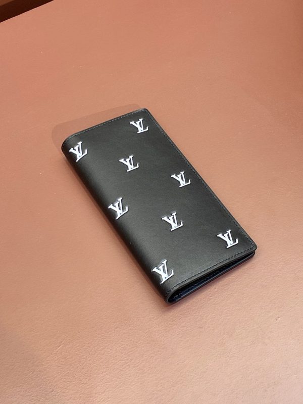 LOUIS VUITTON 二つ折り長財布 メンズ LOUIS VUITTON Wallet ブラック シルバー M83190 超N品 - 画像 (7)