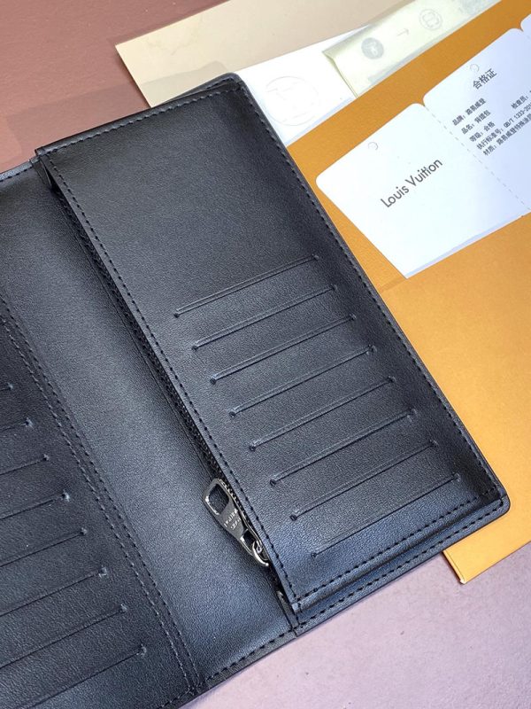 LOUIS VUITTON 二つ折り長財布 メンズ LOUIS VUITTON Wallet ブラック シルバー M83190 超N品 - 画像 (5)