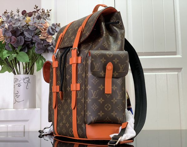 LOUIS VUITTON M46814 クリストファー MM バックパック ルイヴィトン リュック ボルケーノオレンジ 超N品 - 画像 (9)