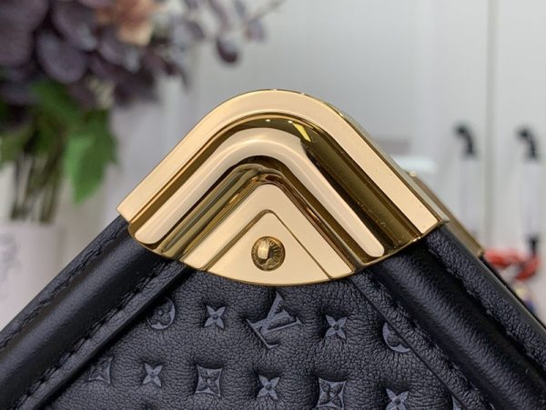 LOUIS VUITTON ドーフィーヌ M22597 カーフレザー ブラック 超N品 ルイヴィトンショルダーバッグ新作 - 画像 (5)