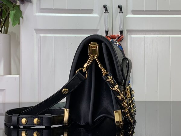 LOUIS VUITTON レア ドーフィーヌ MM M22276 カーフレザー ブラック 超N品 ルイヴィトンショルダーバッグ新作 - 画像 (9)