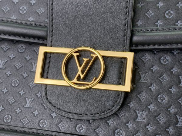 LOUIS VUITTON レア ドーフィーヌ MM M22276 カーフレザー ブラック 超N品 ルイヴィトンショルダーバッグ新作 - 画像 (6)