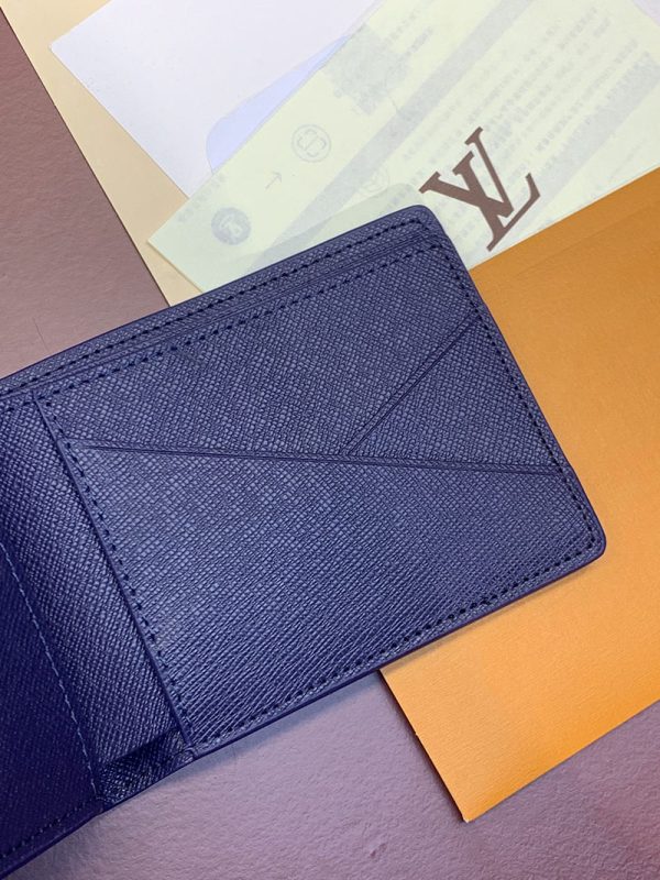 LOUIS VUITTON M82827　ポルトフォイユ・ミュルティプル　モノグラム・ブリーチ　インクブルー　2つ折り財布　小銭入れなし　メンズ 超N品 - 画像 (7)