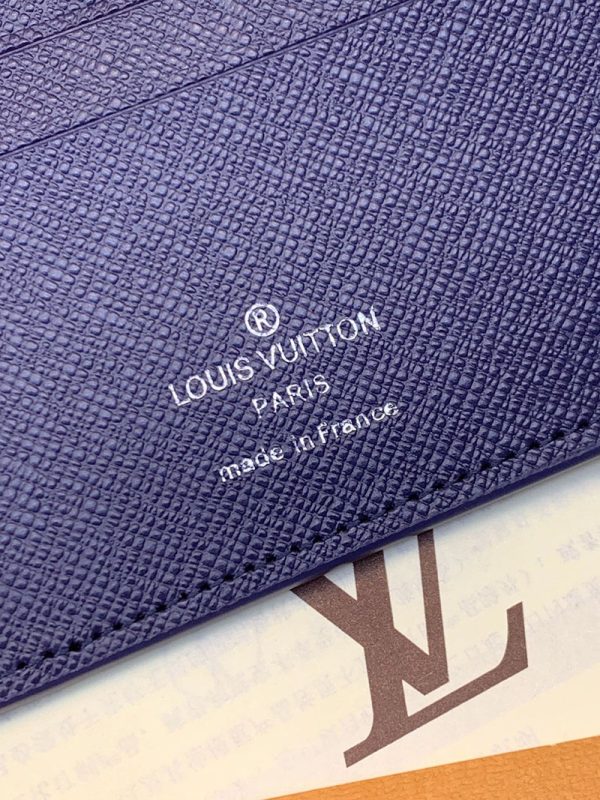 LOUIS VUITTON M82827　ポルトフォイユ・ミュルティプル　モノグラム・ブリーチ　インクブルー　2つ折り財布　小銭入れなし　メンズ 超N品 - 画像 (5)