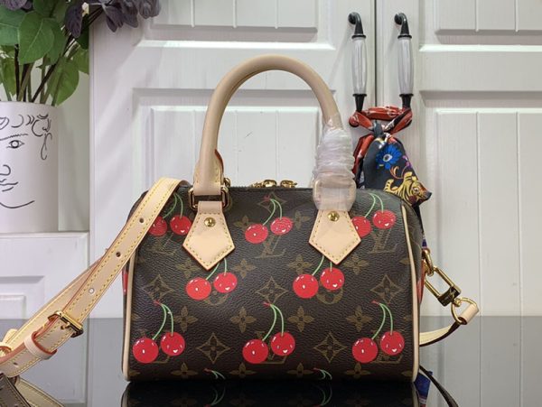 LOUIS VUITTON ハンドバッグ モノグラム・チェリー LV × TM スピーディ・バンドリエール M13094 草間彌生 超N品 - 画像 (8)