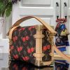 LOUIS VUITTON ルイヴィトン x 村上隆 サイドトランク MM チェリーブラウン M14278 LV × TM 超N品 - 画像 (9)