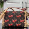 LOUIS VUITTON ルイヴィトン x 村上隆 サイドトランク MM チェリーブラウン M14278 LV × TM 超N品 - 画像 (8)