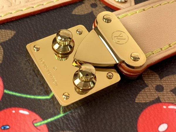 LOUIS VUITTON ルイヴィトン x 村上隆 サイドトランク MM チェリーブラウン M14278 LV × TM 超N品 - 画像 (2)