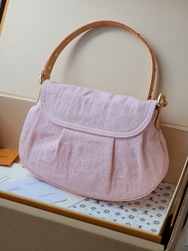LOUIS VUITTON M13347 サンセット 2025新作 ウォッシュドピンク 超N品 ルイヴィトン デニム バッグ ピンク - 画像 (9)