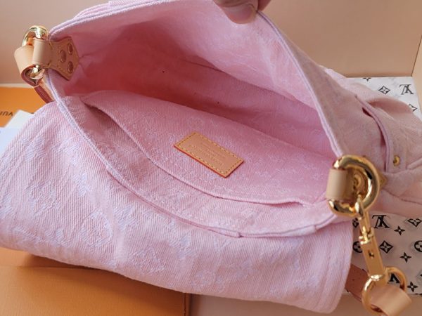 LOUIS VUITTON M13347 サンセット 2025新作 ウォッシュドピンク 超N品 ルイヴィトン デニム バッグ ピンク - 画像 (4)