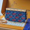LOUIS VUITTON ルイヴィトン x 村上隆 ポシェット アクセソワール チェリーデニムブルー M13994 超N品 - 画像 (9)