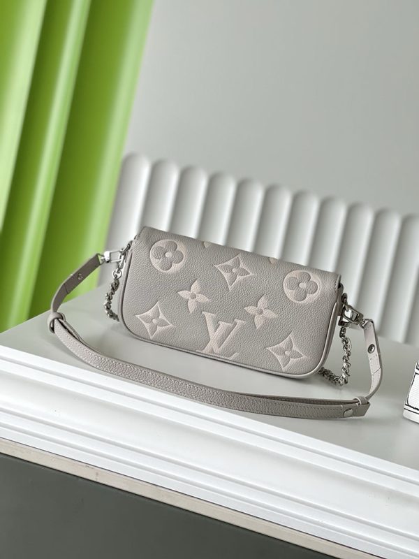 LOUIS VUITTON ウォレット オン チェーン・アイビー モノグラム・アンプラント ブリューム グレー/ホワイトクオーツ M14225 超N品 - 画像 (8)