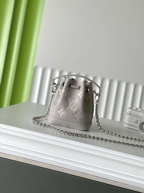 LOUIS VUITTON ナノ・ノエ モノグラム・アンプラント ブリューム グレー/ホワイトクオーツ M14224 超N品 - 画像 (8)