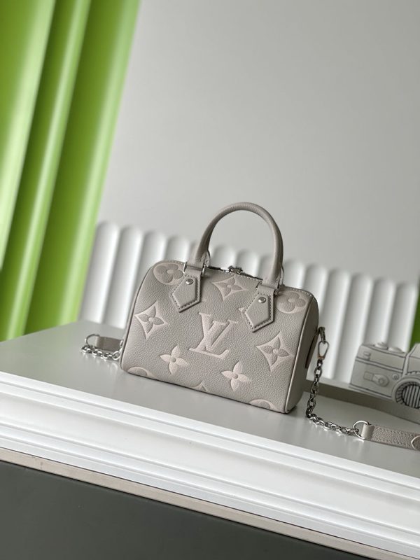 LOUIS VUITTON バイカラー モノグラム・アンプラント スピーディ・バンドリエール20 ブリュームグレー 2025新作 M14207 超N品 - 画像 (8)