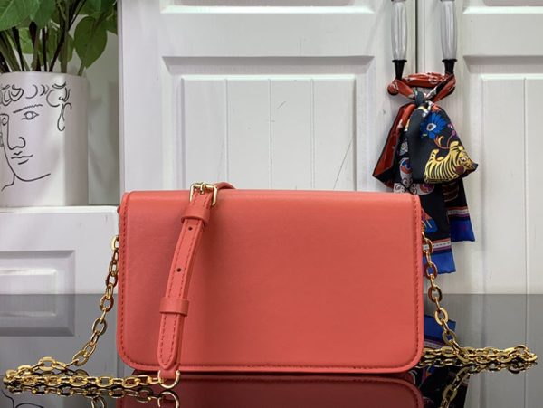 LOUIS VUITTON ウォレット オン チェーン・LV ブルーム ショルダーバッグ M14548 スイートコーラル 超N品 - 画像 (8)