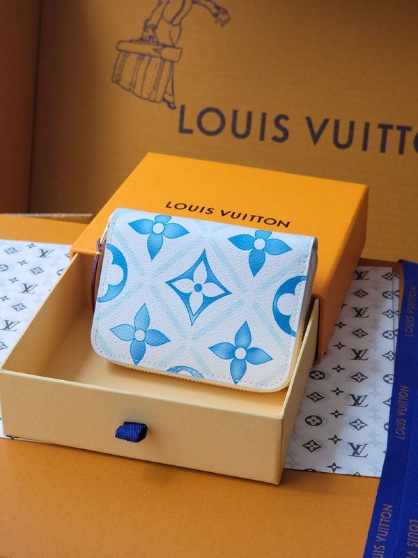 LOUIS VUITTON コインケース モノグラムタイル ラグーン ブルー ジッピーコインパース lv301535 超N品 ヴィトン ミニ財布 人気 - 画像 (8)