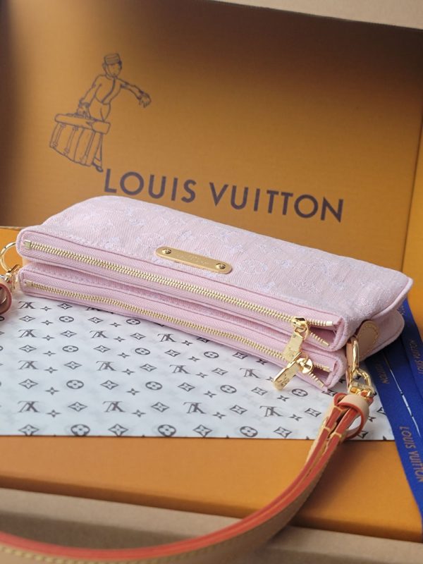 LOUIS VUITTON M14159 ポシェット･リヴ 2025新作 ウォッシュドピンク 超N品 ルイヴィトン デニム バッグ ピンク - 画像 (8)