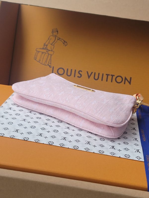 LOUIS VUITTON M14159 ポシェット･リヴ 2025新作 ウォッシュドピンク 超N品 ルイヴィトン デニム バッグ ピンク - 画像 (7)