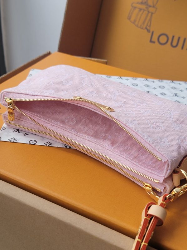 LOUIS VUITTON M14159 ポシェット･リヴ 2025新作 ウォッシュドピンク 超N品 ルイヴィトン デニム バッグ ピンク - 画像 (3)
