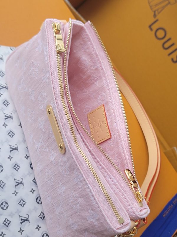 LOUIS VUITTON M14159 ポシェット･リヴ 2025新作 ウォッシュドピンク 超N品 ルイヴィトン デニム バッグ ピンク - 画像 (2)