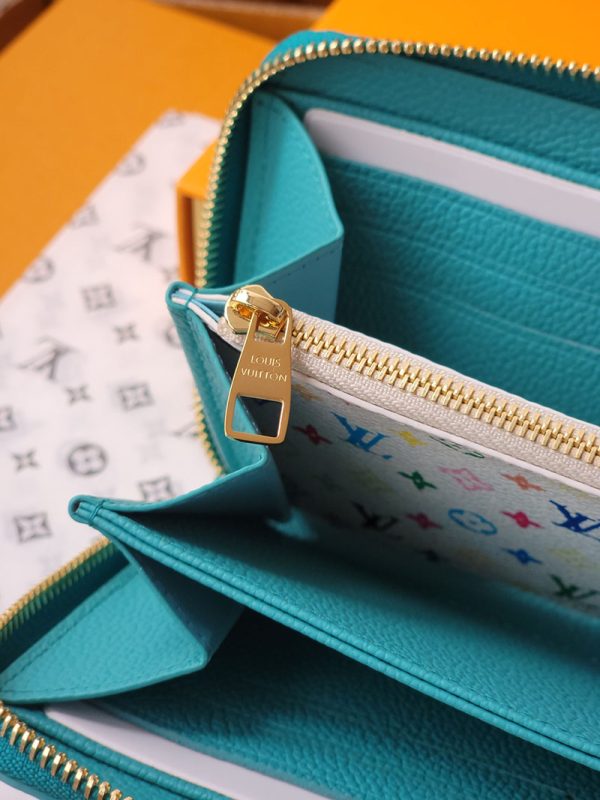 LOUIS VUITTON LV × TM ジッピー･ウォレット lv301554 ターコイズ 超N品 ルイヴィトン 村上隆 2025 財布 - 画像 (4)