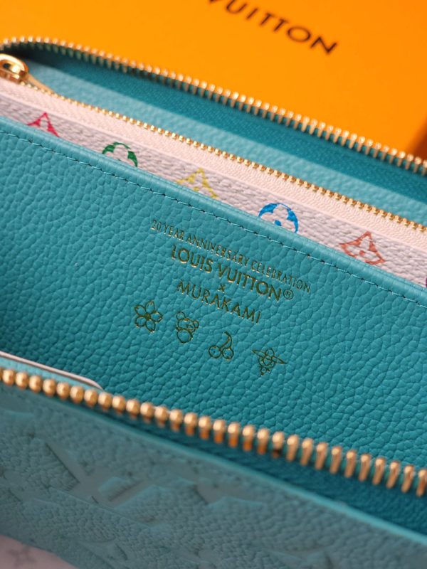 LOUIS VUITTON LV × TM ジッピー･ウォレット lv301554 ターコイズ 超N品 ルイヴィトン 村上隆 2025 財布 - 画像 (3)