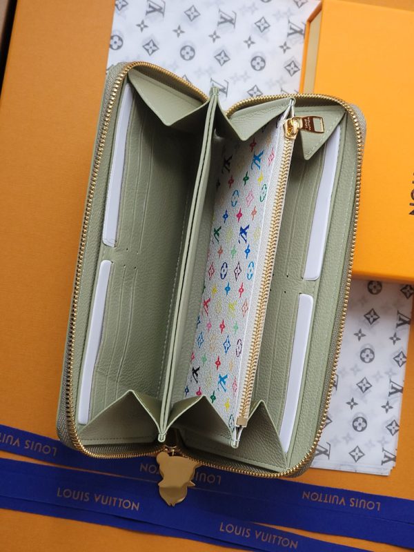 LOUIS VUITTON LV × TM ジッピー･ウォレット lv301555 クレイ グリーン 超N品 ルイヴィトン 村上隆 2025 財布 - 画像 (6)