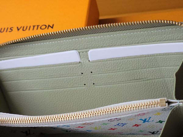 LOUIS VUITTON LV × TM ジッピー･ウォレット lv301555 クレイ グリーン 超N品 ルイヴィトン 村上隆 2025 財布 - 画像 (5)