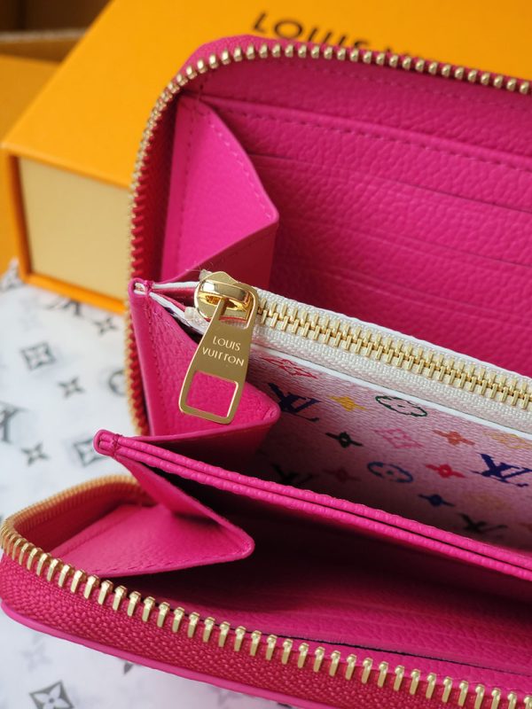 LOUIS VUITTON ヴィトン×村上隆 LV×TM ジッピーウォレット M13618 カワイイピンク 超N品 - 画像 (5)