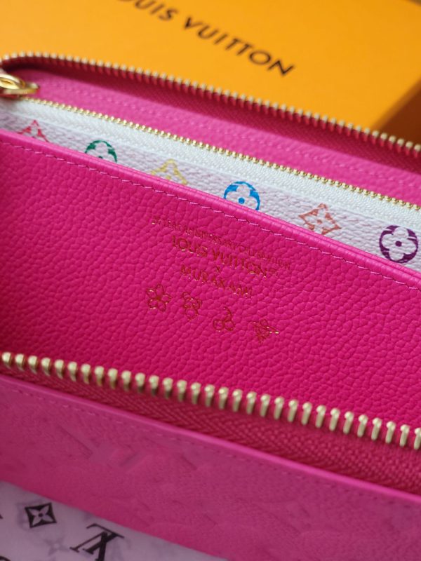LOUIS VUITTON ヴィトン×村上隆 LV×TM ジッピーウォレット M13618 カワイイピンク 超N品 - 画像 (4)