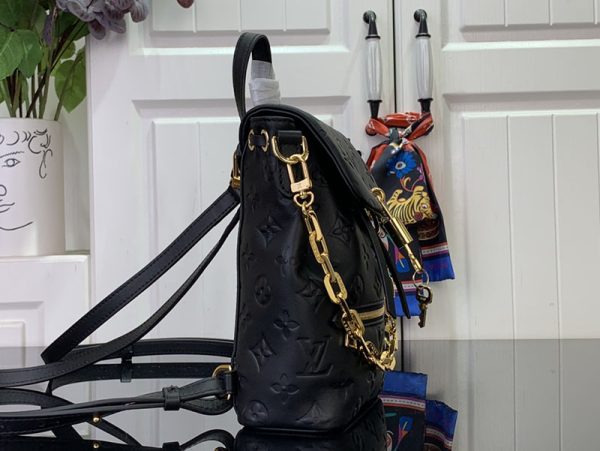 LOUIS VUITTON クッサン バックパック ミニ M13387 RFID モノグラム ラムレザー ノワール ブラック ゴールド金具 超N品 - 画像 (9)
