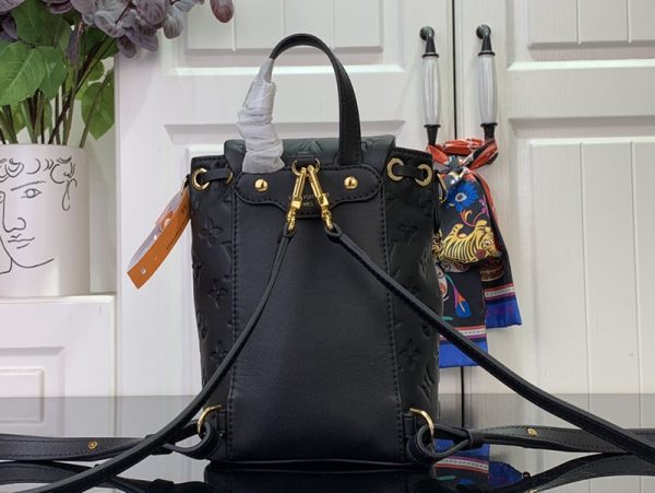 LOUIS VUITTON クッサン バックパック ミニ M13387 RFID モノグラム ラムレザー ノワール ブラック ゴールド金具 超N品 - 画像 (8)