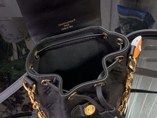 LOUIS VUITTON クッサン バックパック ミニ M13387 RFID モノグラム ラムレザー ノワール ブラック ゴールド金具 超N品 - 画像 (3)