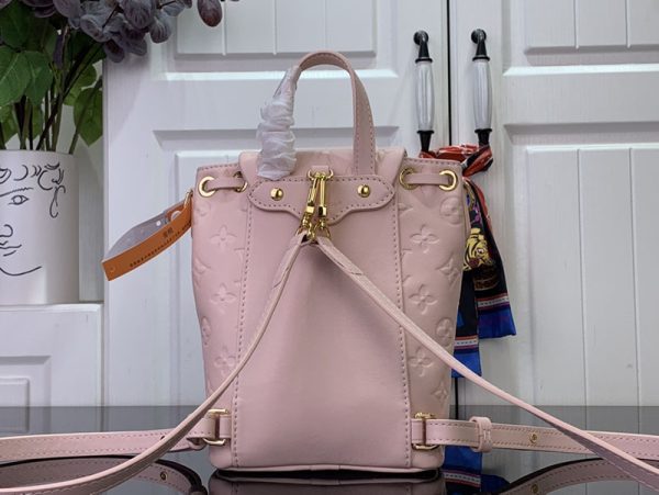 LOUIS VUITTON クッサン バックパック ミニ M13389 RFID モノグラム ラムレザー ジャスマン ピンク ゴールド金具 超N品 - 画像 (8)