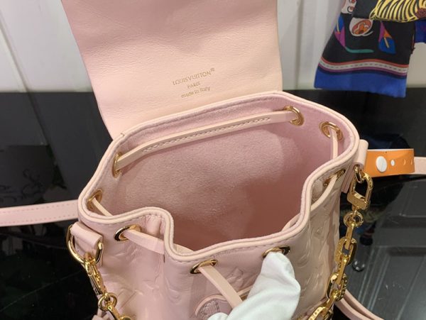 LOUIS VUITTON クッサン バックパック ミニ M13389 RFID モノグラム ラムレザー ジャスマン ピンク ゴールド金具 超N品 - 画像 (4)