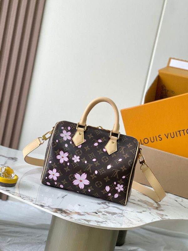 逸品 ルイヴィトン M14174 LV × 村上隆 チェリーブロッサム モノグラム スピーディ バンドリエール25 Louis Vuitton - 画像 (8)