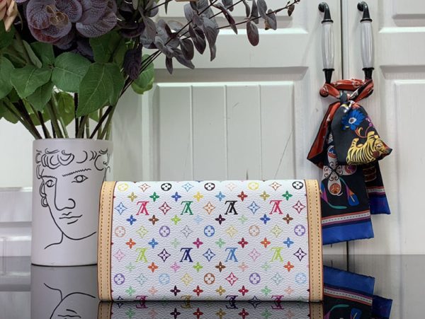 LOUIS VUITTON ルイヴィトン x 村上隆 ポルトフォイユ・サラ NM モノグラム マルチカラー M13397 超N品 - 画像 (8)