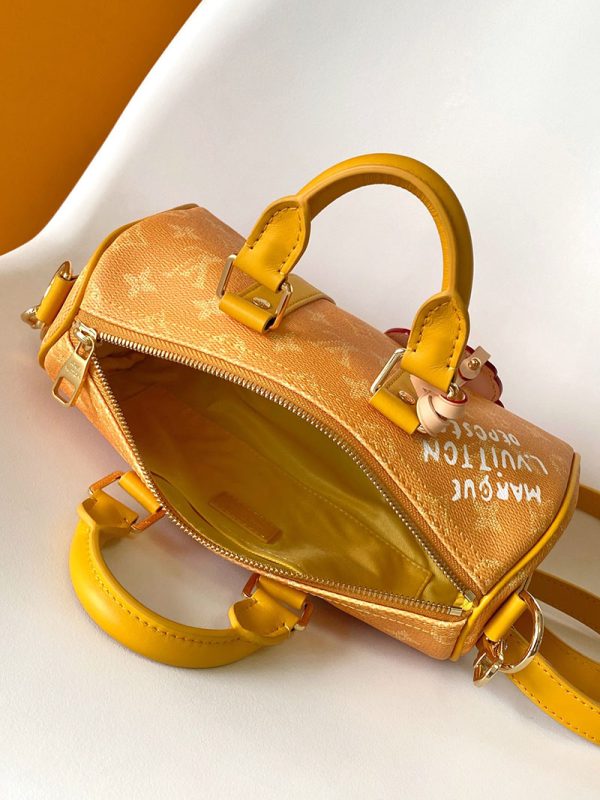 LOUIS VUITTON キーポル バンドリエール25 M13166 ショルダーバッグ メンズ ジョーヌマット イエロー 2WAY レディース 超N品 - 画像 (3)