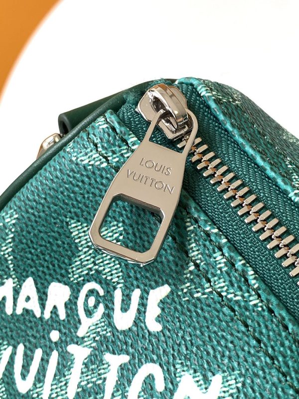 LOUIS VUITTON キーポルバンドリエール25 M12684 グリーン モノグラムヘリテージ ユニセックス ボストンバッグ 超N品 - 画像 (5)