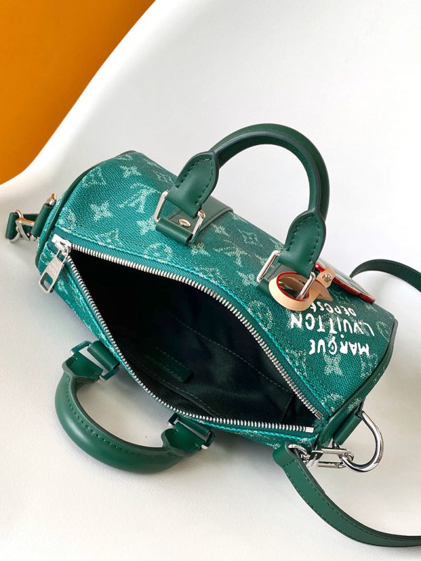 LOUIS VUITTON キーポルバンドリエール25 M12684 グリーン モノグラムヘリテージ ユニセックス ボストンバッグ 超N品 - 画像 (3)