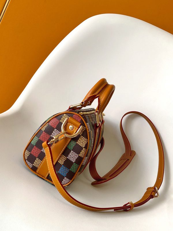 LOUIS VUITTON N00148 キーポル・バンドリエール 25 ダミエ・エベヌ 斜め掛けショルダーバッグ 超N品 - 画像 (9)