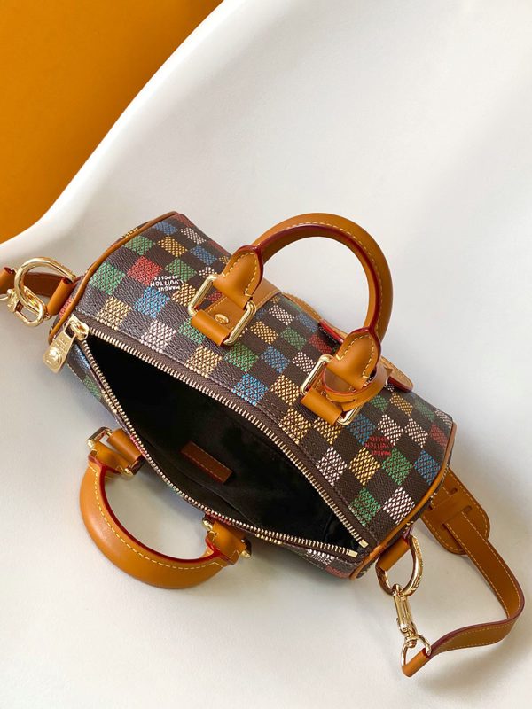 LOUIS VUITTON N00148 キーポル・バンドリエール 25 ダミエ・エベヌ 斜め掛けショルダーバッグ 超N品 - 画像 (3)