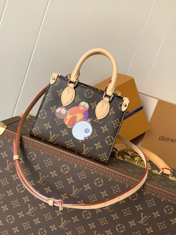 LOUIS VUITTON ショルダーバッグ M13668 LV×TM オンザゴー BB ルイ・ヴィトン×村上隆 ブラウン 超N品 - 画像 (8)