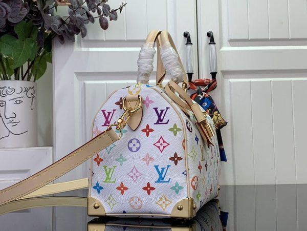 LOUIS VUITTON LV × TM スピーディ・バンドリエール 25 M13085 ハンドバッグ 白 ホワイト 超N品 - 画像 (9)