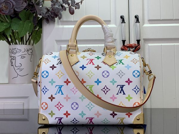 LOUIS VUITTON LV × TM スピーディ・バンドリエール 25 M13085 ハンドバッグ 白 ホワイト 超N品 - 画像 (8)