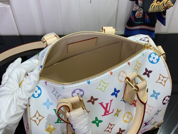 LOUIS VUITTON LV × TM スピーディ・バンドリエール 25 M13085 ハンドバッグ 白 ホワイト 超N品 - 画像 (3)