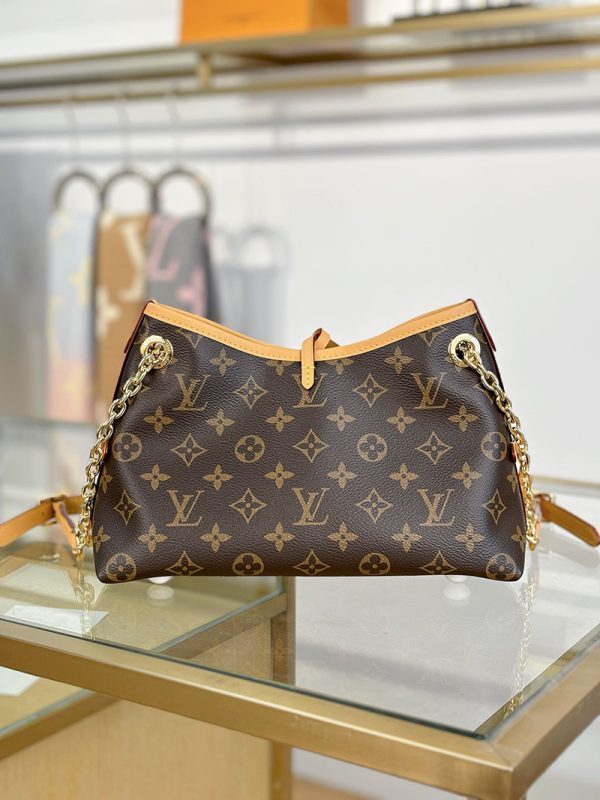 逸品 ルイヴィトン キャリーオールBB M13014 モノグラム ショルダーバッグ ブラウン ゴールド金具 レディース LOUIS VUITTON - 画像 (3)